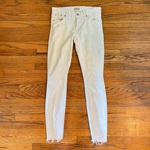 MOTHER The Looker Cream For A Day size 25 Jeans Low Rise- Skinny Straight